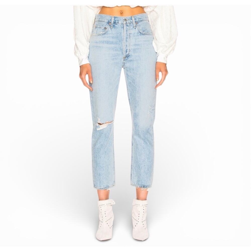 AGOLDE Riley High-Rise Straight Jean Light Wash Size 26
